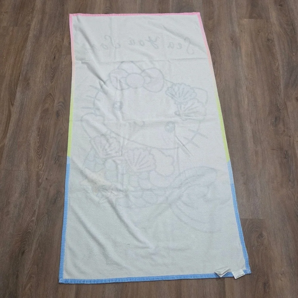 Hello Kitty Mermaid Beach Towel Sanrio Sea You Soon Ombre Pink Blue 2023